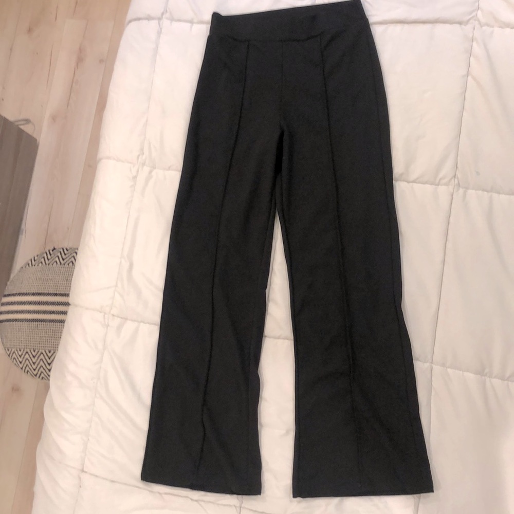 Papaya black high waist wide leg pants - L